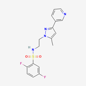 2,5-difluoro-N-(2-(5-methyl-3-(pyridin-3-yl)-1H-pyrazol-1-yl)ethyl)benzenesulfonamide
