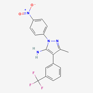 3-Methyl-1-(4-nitrophenyl)-4-[3-(trifluoromethyl)-phenyl]-1H-pyrazol-5-ylamine