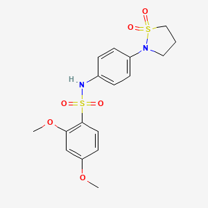 N-(4-(1,1-dioxidoisothiazolidin-2-yl)phenyl)-2,4-dimethoxybenzenesulfonamide