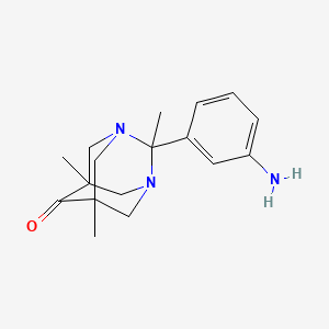 2-(3-Aminophenyl)-2,5,7-trimethyl-1,3-diazatricyclo[3.3.1.1~3,7~]decan-6-one