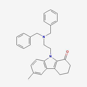 molecular formula C29H30N2O B2516741 9-[2-(dibenzylamino)ethyl]-6-methyl-2,3,4,9-tetrahydro-1H-carbazol-1-one CAS No. 300801-39-2