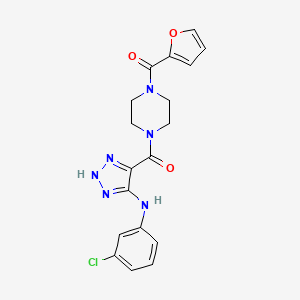{5-[(3-chlorophenyl)amino]-1H-1,2,3-triazol-4-yl}[4-(furan-2-ylcarbonyl)piperazin-1-yl]methanone