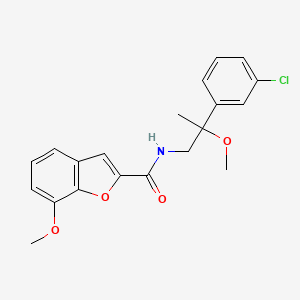 N-(2-(3-chlorophenyl)-2-methoxypropyl)-7-methoxybenzofuran-2-carboxamide