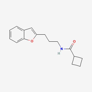 molecular formula C16H19NO2 B2516754 N-(3-(benzofuran-2-yl)propyl)cyclobutanecarboxamide CAS No. 2034603-57-9