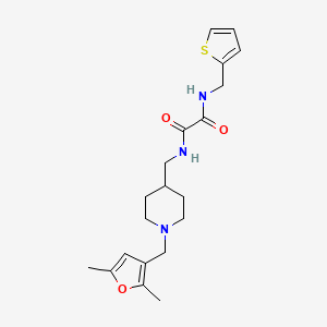 molecular formula C20H27N3O3S B2516756 N1-((1-((2,5-二甲基呋喃-3-基)甲基)哌啶-4-基)甲基)-N2-(噻吩-2-基甲基)草酰胺 CAS No. 1235098-98-2