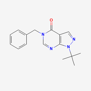 molecular formula C16H18N4O B2516757 5-benzyl-1-(tert-butyl)-1H-pyrazolo[3,4-d]pyrimidin-4(5H)-one CAS No. 863448-14-0