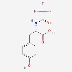 molecular formula C11H10F3NO4 B2516761 (2S)-3-(4-hydroxyphenyl)-2-[(2,2,2-trifluoroacetyl)amino]propanoic acid CAS No. 350-10-7