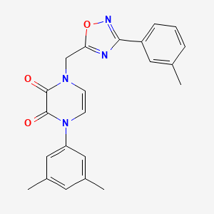 1-(3,5-Dimethylphenyl)-4-{[3-(3-methylphenyl)-1,2,4-oxadiazol-5-yl]methyl}-1,4-dihydro-2,3-pyrazinedione