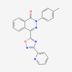 molecular formula C22H15N5O2 B2516765 4-(3-(pyridin-2-yl)-1,2,4-oxadiazol-5-yl)-2-(p-tolyl)phthalazin-1(2H)-one CAS No. 1291862-43-5
