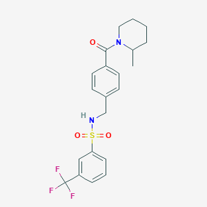 N-(4-(2-methylpiperidine-1-carbonyl)benzyl)-3-(trifluoromethyl)benzenesulfonamide