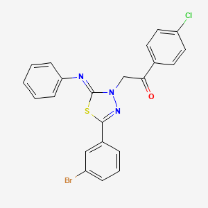 2-[5-(3-Bromophenyl)-2-phenylimino-1,3,4-thiadiazol-3-yl]-1-(4-chlorophenyl)ethanone