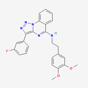 molecular formula C25H22FN5O2 B2516817 N-[2-(3,4-DIMETHOXYPHENYL)ETHYL]-3-(3-FLUOROPHENYL)-[1,2,3]TRIAZOLO[1,5-A]QUINAZOLIN-5-AMINE CAS No. 866847-11-2