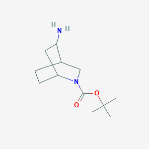molecular formula C12H22N2O2 B2516820 叔丁基-5-氨基-2-氮杂双环[2.2.2]辛烷-2-羧酸酯 CAS No. 1638759-74-6