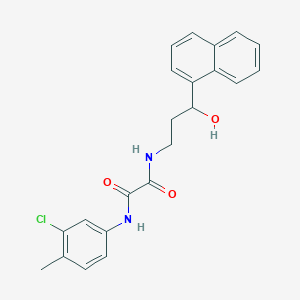 molecular formula C22H21ClN2O3 B2516827 N'-(3-chloro-4-methylphenyl)-N-[3-hydroxy-3-(naphthalen-1-yl)propyl]ethanediamide CAS No. 1421507-62-1