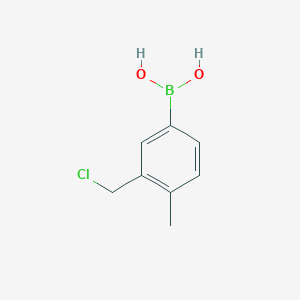 molecular formula C8H10BClO2 B2516837 3-Chloromethyl-4-methylphenylboronic acid CAS No. 2377606-16-9