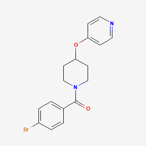 molecular formula C17H17BrN2O2 B2516840 (4-Bromophenyl)(4-(pyridin-4-yloxy)piperidin-1-yl)methanone CAS No. 2034576-29-7