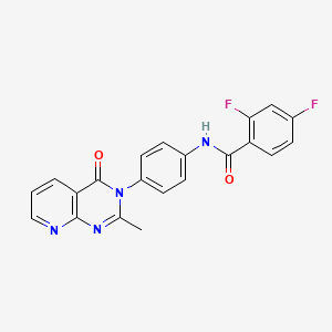 2,4-difluoro-N-[4-(2-methyl-4-oxopyrido[2,3-d]pyrimidin-3-yl)phenyl]benzamide