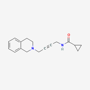 molecular formula C17H20N2O B2516861 N-(4-(3,4-dihydroisoquinolin-2(1H)-yl)but-2-yn-1-yl)cyclopropanecarboxamide CAS No. 1351660-19-9