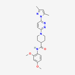 molecular formula C23H28N6O3 B2516882 N-(2,4-dimethoxyphenyl)-1-[6-(3,5-dimethyl-1H-pyrazol-1-yl)pyridazin-3-yl]piperidine-4-carboxamide CAS No. 1706250-67-0