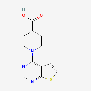 molecular formula C13H15N3O2S B2516896 1-(6-Methylthieno[2,3-d]pyrimidin-4-yl)piperidine-4-carboxylic acid CAS No. 831242-24-1