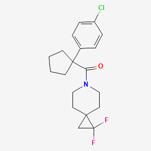 (1-(4-Chlorophenyl)cyclopentyl)(1,1-difluoro-6-azaspiro[2.5]octan-6-yl)methanone