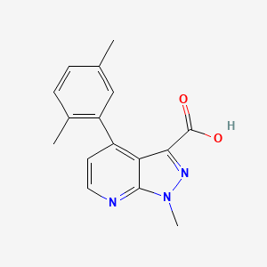 4-(2,5-Dimethylphenyl)-1-methyl-1H-pyrazolo[3,4-b]pyridine-3-carboxylic acid