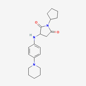 1-Cyclopentyl-3-((4-(piperidin-1-yl)phenyl)amino)pyrrolidine-2,5-dione