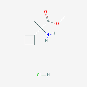 Methyl 2-amino-2-cyclobutylpropanoate;hydrochloride