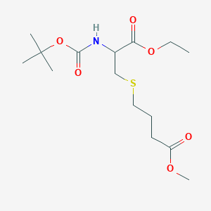 Methyl 4-({2-[(tert-butoxycarbonyl)amino]-3-ethoxy-3-oxopropyl}sulfanyl)butanoate