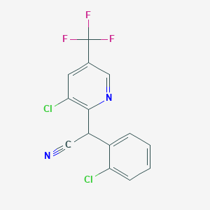 2-[3-Chloro-5-(trifluoromethyl)pyridin-2-yl]-2-(2-chlorophenyl)acetonitrile