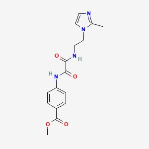 molecular formula C16H18N4O4 B2516920 methyl 4-({[2-(2-methyl-1H-imidazol-1-yl)ethyl]carbamoyl}formamido)benzoate CAS No. 1209216-62-5