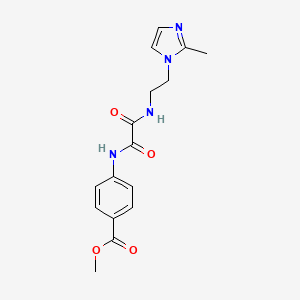 methyl 4-(2-((2-(2-methyl-1H-imidazol-1-yl)ethyl)amino)-2-oxoacetamido)benzoate