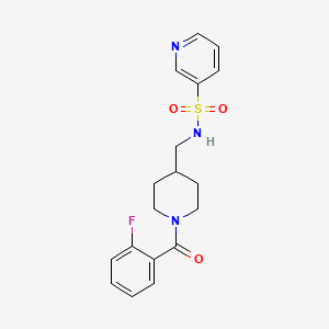N-((1-(2-fluorobenzoyl)piperidin-4-yl)methyl)pyridine-3-sulfonamide