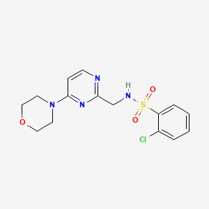 2-chloro-N-((4-morpholinopyrimidin-2-yl)methyl)benzenesulfonamide