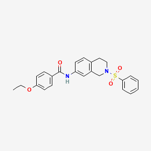 4-ethoxy-N-(2-(phenylsulfonyl)-1,2,3,4-tetrahydroisoquinolin-7-yl)benzamide