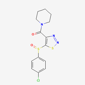 {5-[(4-Chlorophenyl)sulfinyl]-1,2,3-thiadiazol-4-yl}(piperidino)methanone