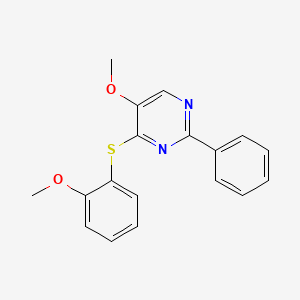 5-Methoxy-4-[(2-methoxyphenyl)sulfanyl]-2-phenylpyrimidine