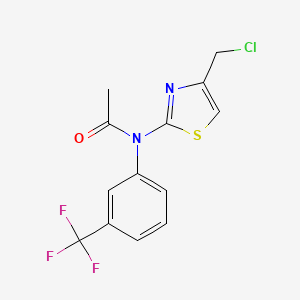 N-[4-(chloromethyl)-1,3-thiazol-2-yl]-N-[3-(trifluoromethyl)phenyl]acetamide