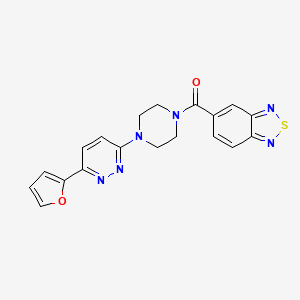 molecular formula C19H16N6O2S B2516953 Benzo[c][1,2,5]thiadiazol-5-yl(4-(6-(furan-2-yl)pyridazin-3-yl)piperazin-1-yl)methanone CAS No. 1203201-94-8