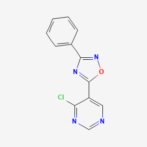 4-Chloro-5-(3-phenyl-1,2,4-oxadiazol-5-yl)pyrimidine