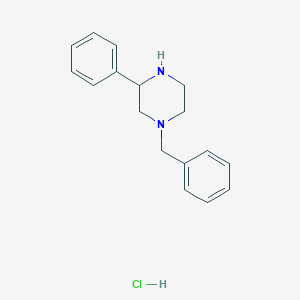 molecular formula C17H21ClN2 B2516959 1-Benzyl-3-phenylpiperazine hydrochloride CAS No. 2287344-13-0