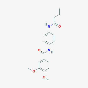 molecular formula C19H22N2O4 B251697 N-[4-(butanoylamino)phenyl]-3,4-dimethoxybenzamide 