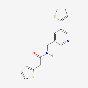 2-(thiophen-2-yl)-N-((5-(thiophen-2-yl)pyridin-3-yl)methyl)acetamide