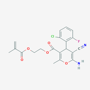 2-(methacryloyloxy)ethyl 6-amino-4-(2-chloro-6-fluorophenyl)-5-cyano-2-methyl-4H-pyran-3-carboxylate