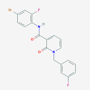 molecular formula C19H13BrF2N2O2 B2516996 N-(4-bromo-2-fluorophenyl)-1-(3-fluorobenzyl)-2-oxo-1,2-dihydropyridine-3-carboxamide CAS No. 1005297-60-8