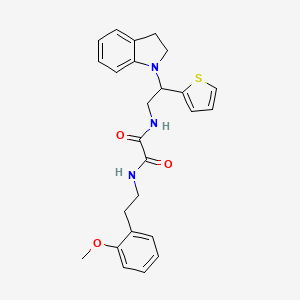 N1-(2-(indolin-1-yl)-2-(thiophen-2-yl)ethyl)-N2-(2-methoxyphenethyl)oxalamide