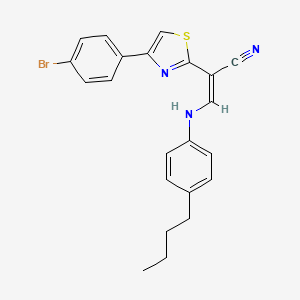 (Z)-2-(4-(4-bromophenyl)thiazol-2-yl)-3-((4-butylphenyl)amino)acrylonitrile