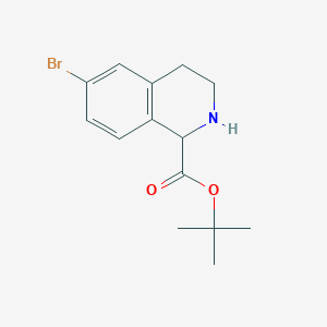 molecular formula C14H18BrNO2 B2517003 Tert-butyl 6-bromo-1,2,3,4-tetrahydroisoquinoline-1-carboxylate CAS No. 2287266-35-5
