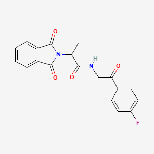 2-(1,3-dioxo-2,3-dihydro-1H-isoindol-2-yl)-N-[2-(4-fluorophenyl)-2-oxoethyl]propanamide