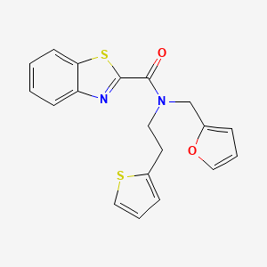 N-(furan-2-ylmethyl)-N-(2-(thiophen-2-yl)ethyl)benzo[d]thiazole-2-carboxamide